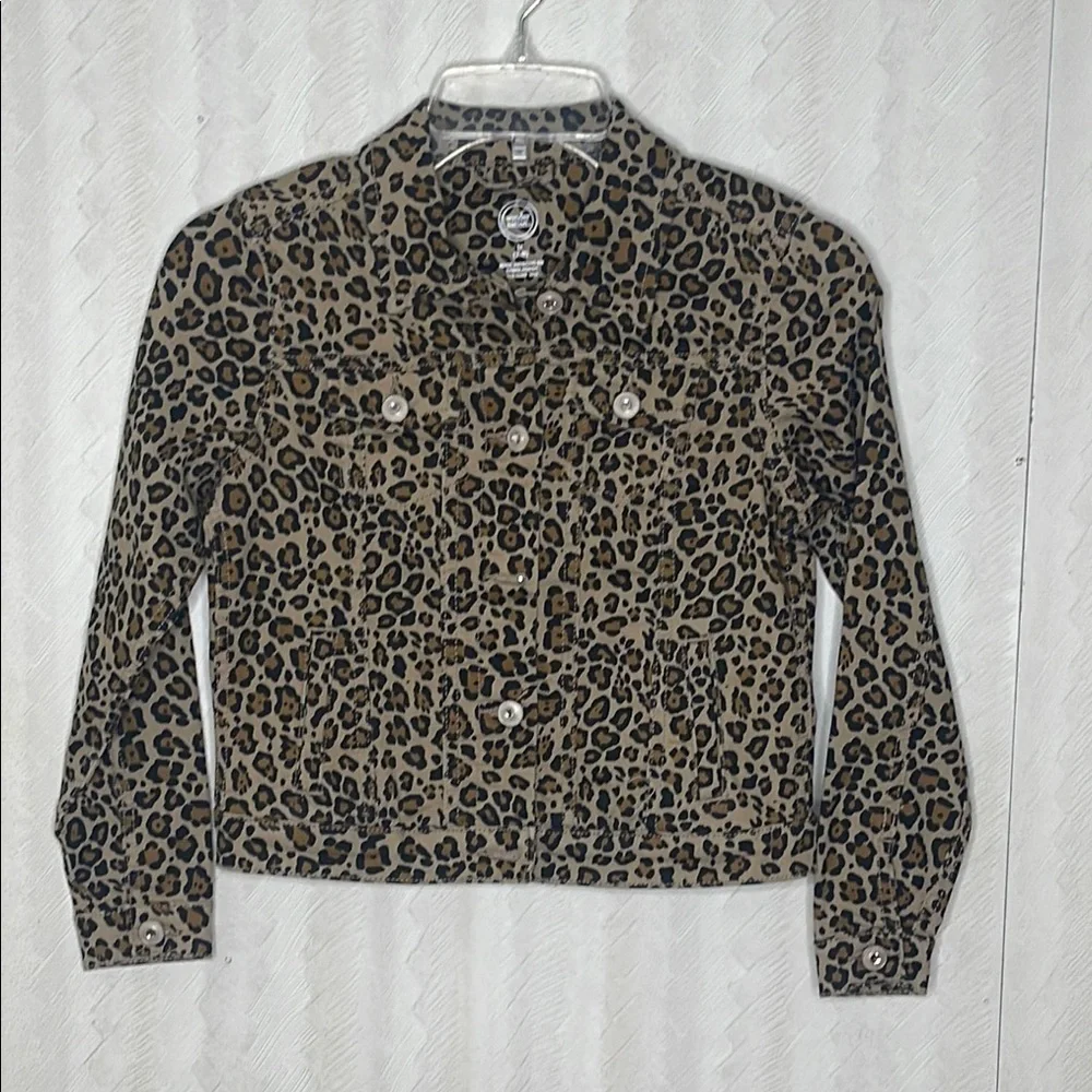 ❤️ WONDER NATION Leopard Print Women's Jacket Size M